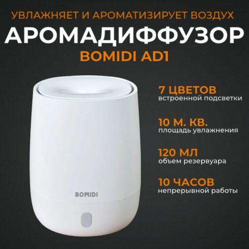 Аромадиффузор BOMIDI AD1, ароматизатор для дома и офиса, белый