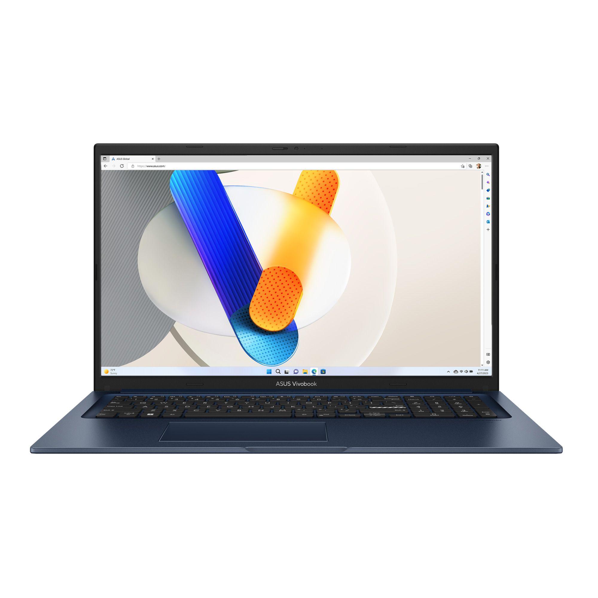 ASUS Vivobook 17X X1704VA-AU321 Ноутбук 17.3", Intel Core 5 120U, RAM 16 ГБ, SSD 1024 ГБ, Intel Iris Xe Graphics, Без системы, (90NB13X2-M002V0), синий, Русская раскладка