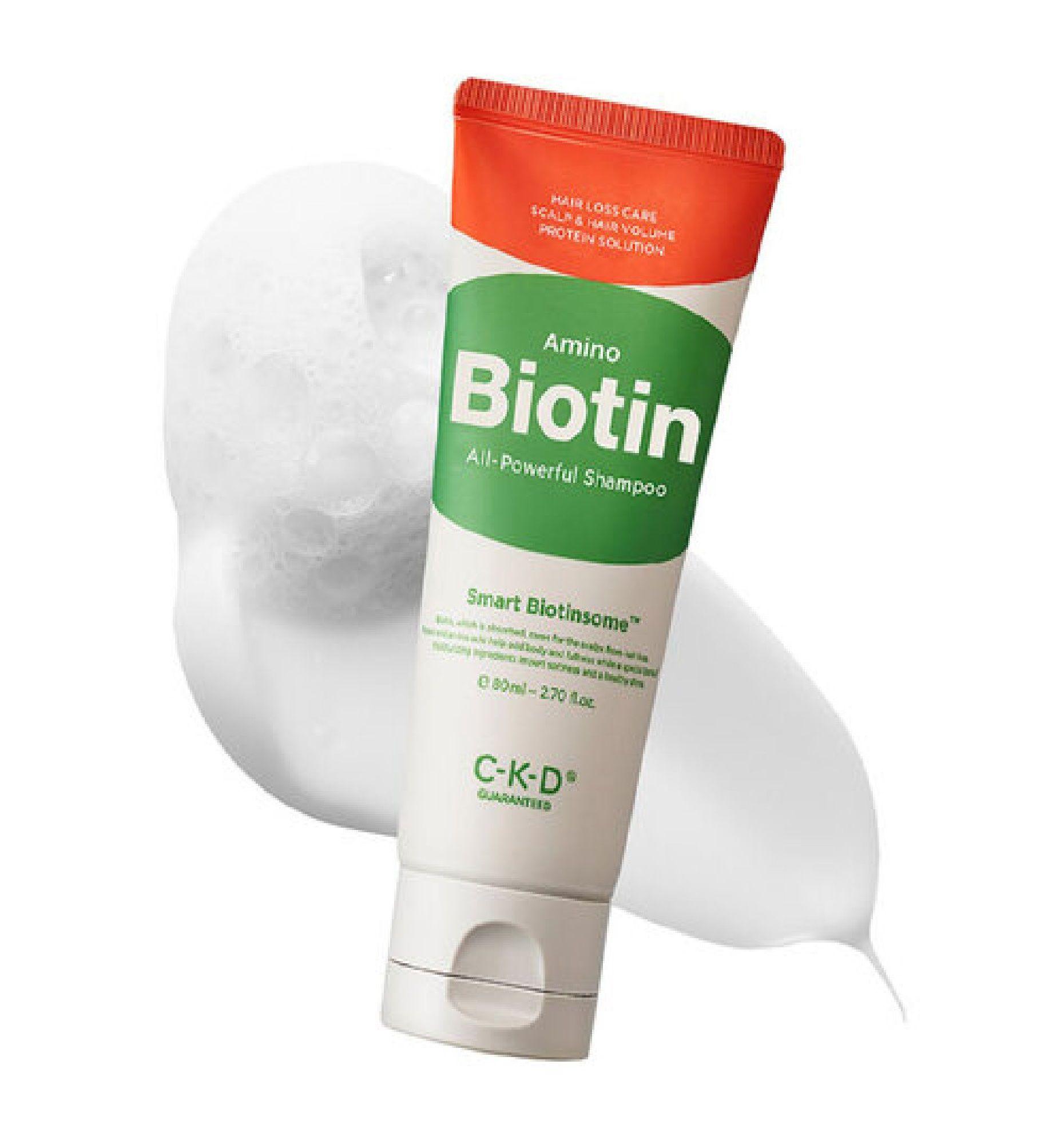 C-K-D Шампунь для волос против выпадения с биотином CKD Amino Biotin All-powerful Shampoo, 80мл