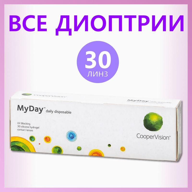 Контактные линзы для глаз MyDay Daily Disposable CooperVision / Однодневные My Day Cooper Vision / 30 шт 8.4 -2.00