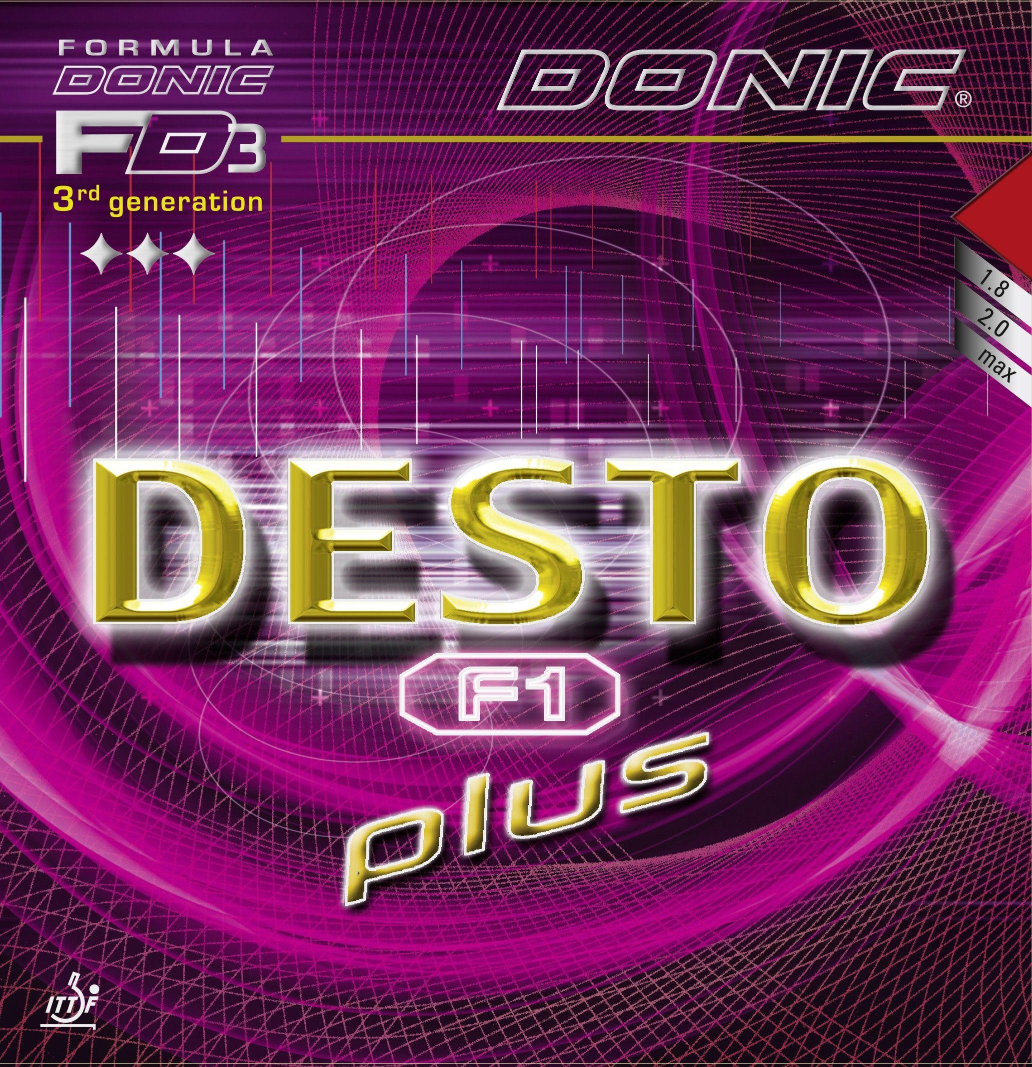 Накладка для ракетки Donic Desto F1 Plus max red