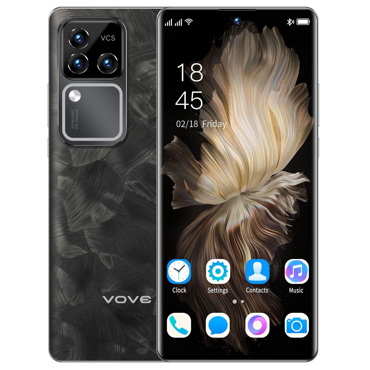 vove Смартфон Новый 5G смартфон S18 pro 6.78 дюймов полный экран, 8+256gb ROM,8 ядер, русское меню, с защитной пленкой Global 8/256 ГБ, черный