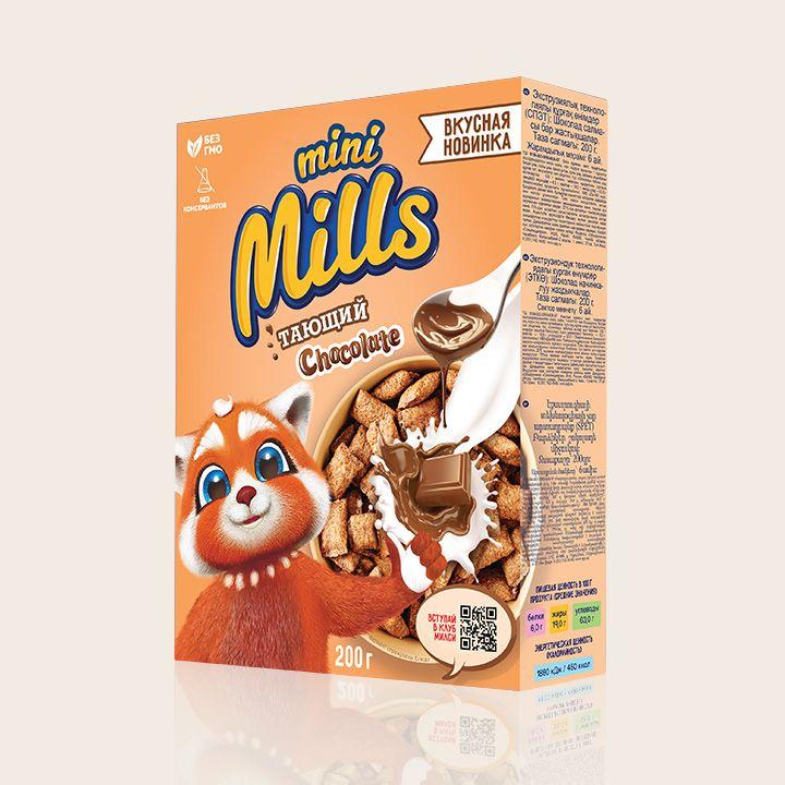 Mini Mills | Mini Mills Подушечки с шоколадной начинкой, 200гр