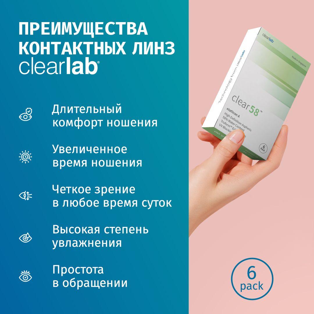 ClearLab Контактные линзы, -3.25, 8.7, 1 месяц