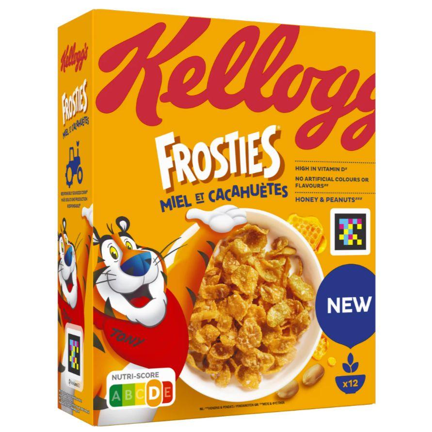 Готовый завтрак Kellogg's хлопья Frosties с медом и арахисом 375г, Франция