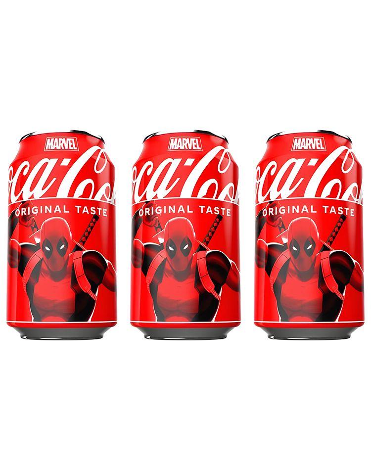 Газированный напиток Coca-Cola Marvel Edition, 3 шт x 355 мл, США