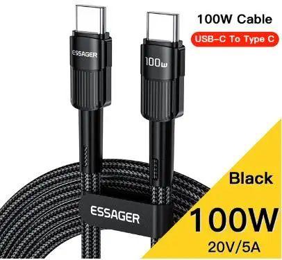 Essager Кабель для мобильных устройств USB Type-C/USB Type-C, 1 м, черный матовый