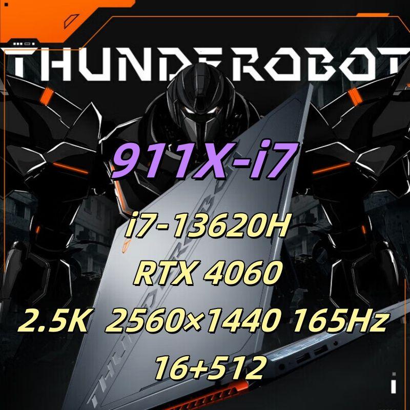 ThundeRobot RAM и SSD с возможностью расширения,видеокарта для ноутбука игровая Игровой ноутбук 15.6", Intel Core i7-13620H, RAM 16 ГБ, SSD, NVIDIA GeForce RTX 4060 (8 Гб), Windows Home, черный, Английская раскладка