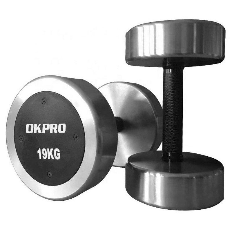 Гантельный ряд хромированный OKPRO OK1033C (от 2,5 до 25 кг, шаг 2,5 кг)