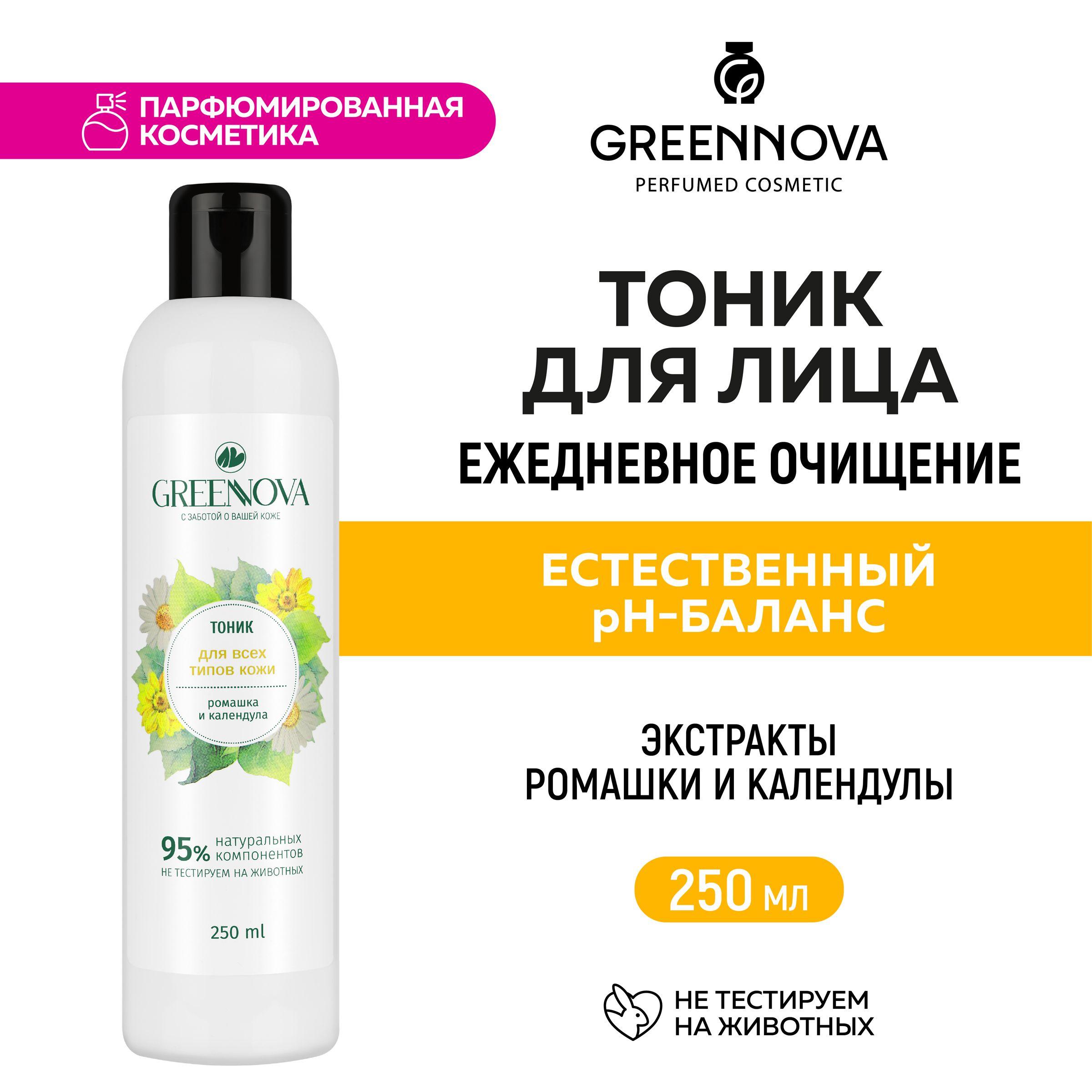 GREENNOVA / ГРИННОВА / Тоник для лица для всех типов кожи 250 мл