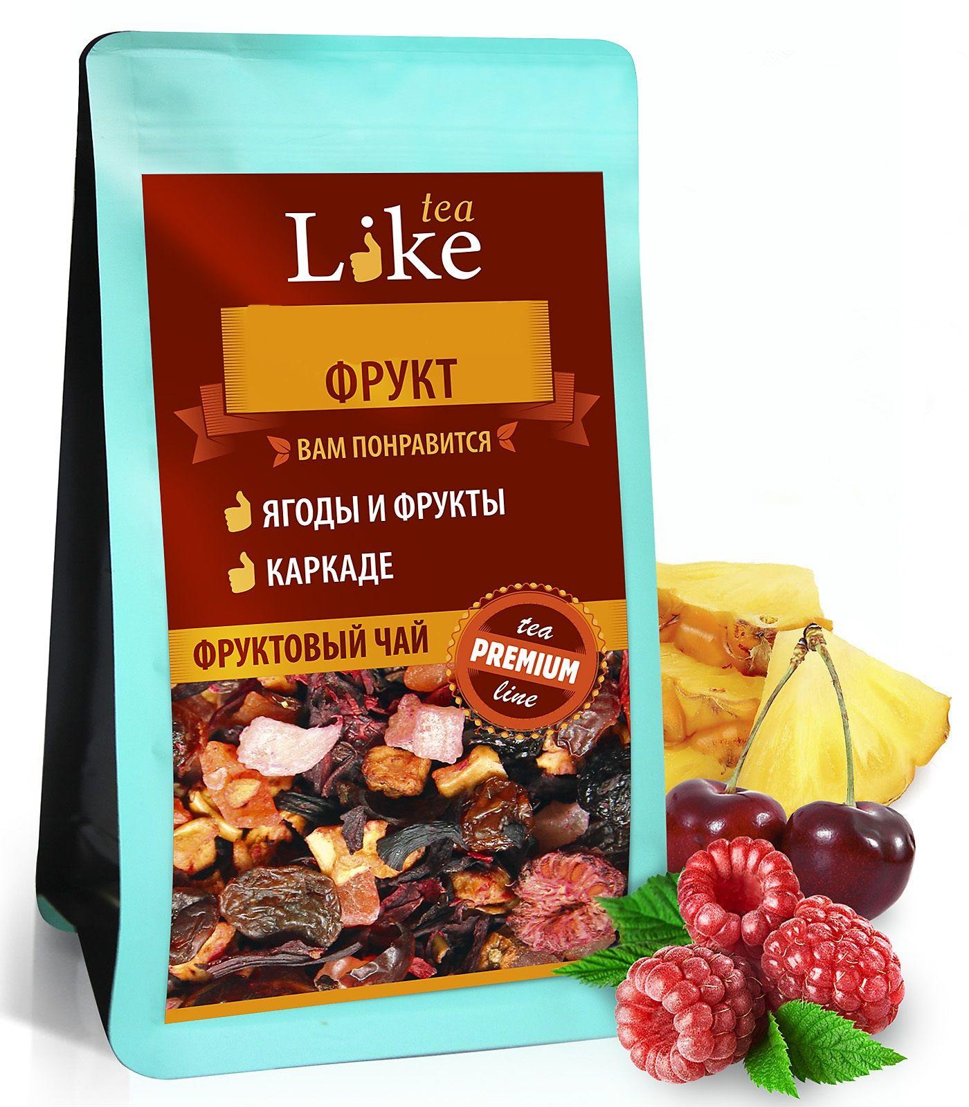 Чай фруктовый LIKE Tea Веселый, Каркаде, Красный чай, Полезный, без кофеина, 150 г