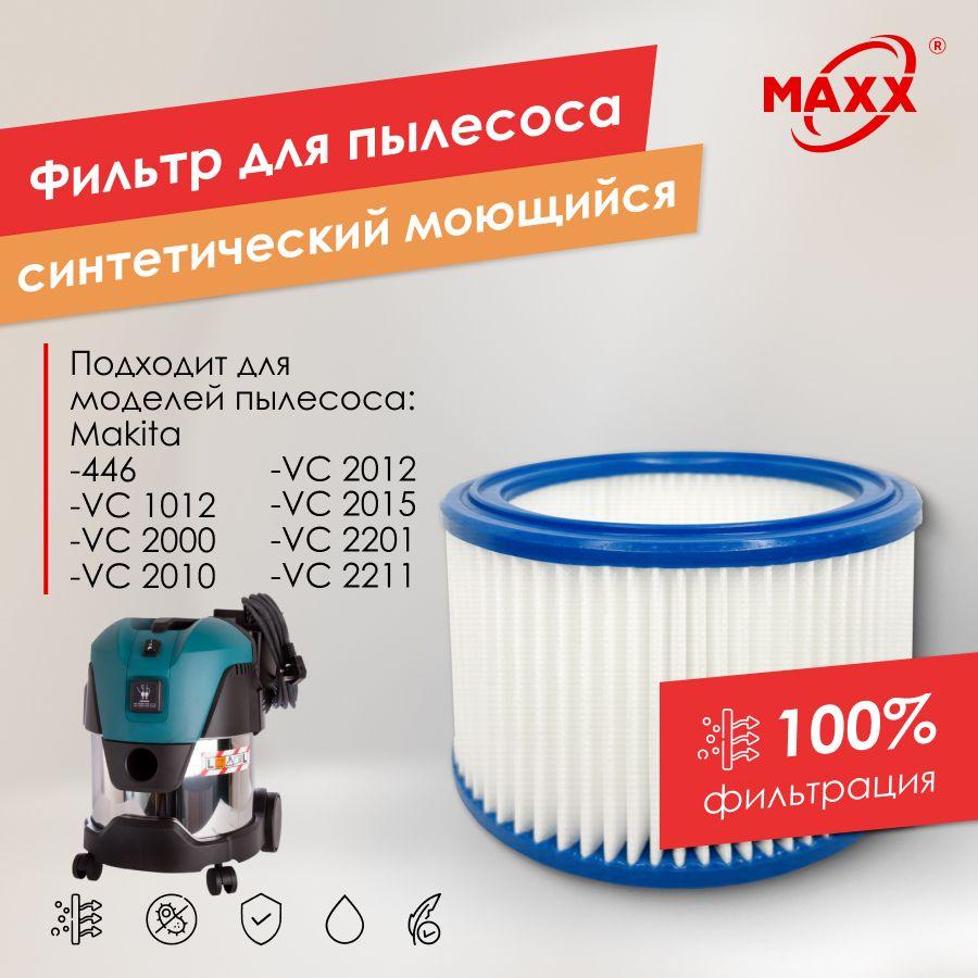 Фильтр PRO синтетический, моющийся для пылесоса Makita VC 1012, 1012, 2000, 2012, 2512L 3011L 3511L 3012L 3012M, P-70219