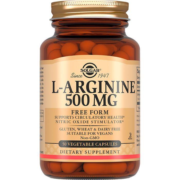 Solgar, L-Arginine "L-Аргини", 500 мг, 50 капсул