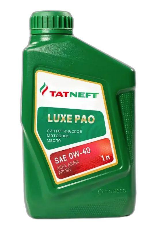 TATNEFT LUXE PAO 0W-40 Масло моторное, Синтетическое, 1 л