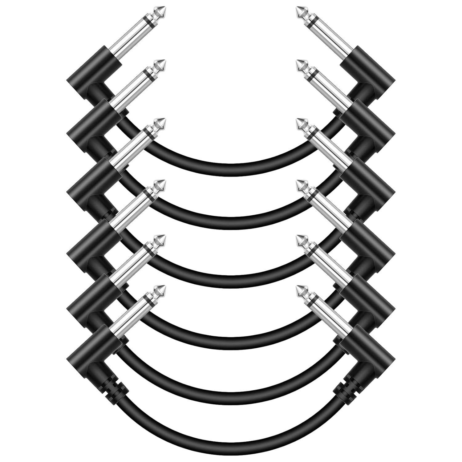 Патч-кабель гитарный/ черный/ комплект из 6 штук