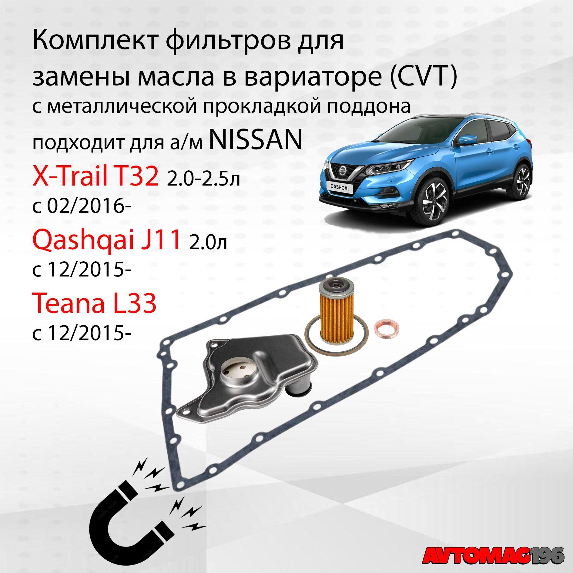 Комплект фильтров и прокладок на вариатор Nissan X-Trail T32 2016- / Qashqai J11 2016- / Teana L33 2016-