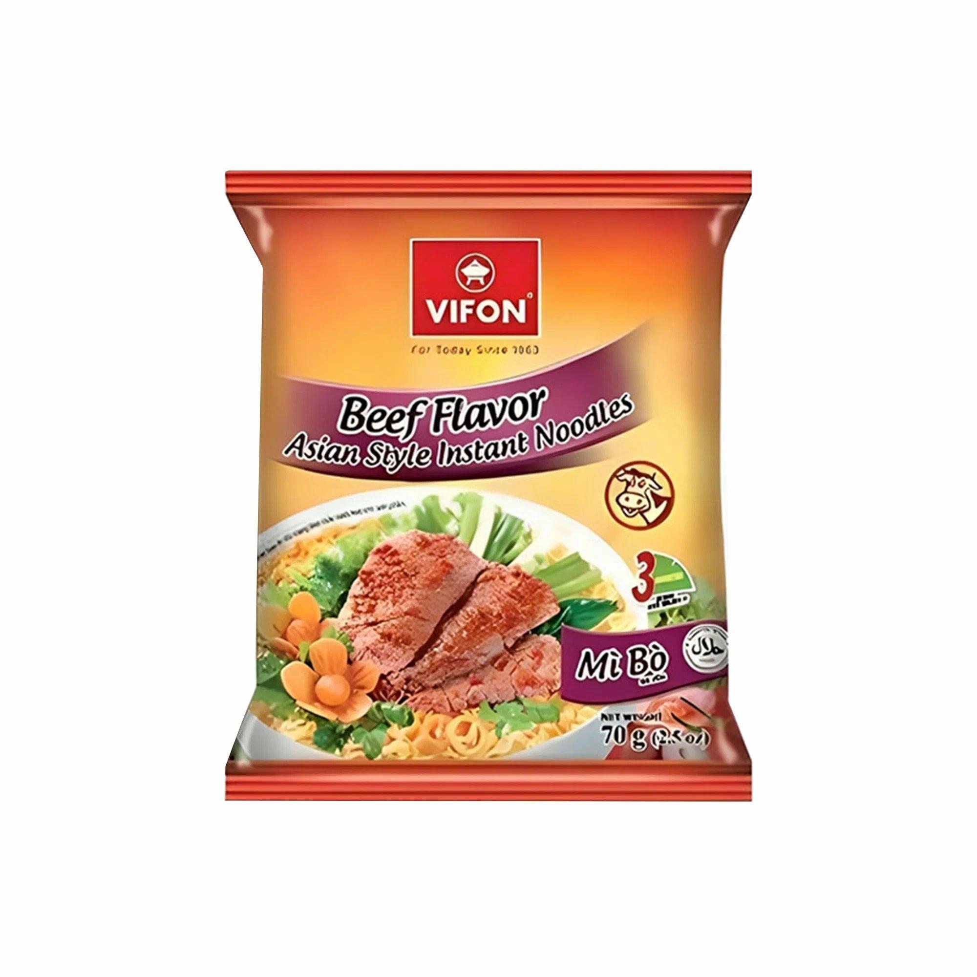 Vifon | Лапша быстрого приготовления пшеничная со вкусом говядины 70 г