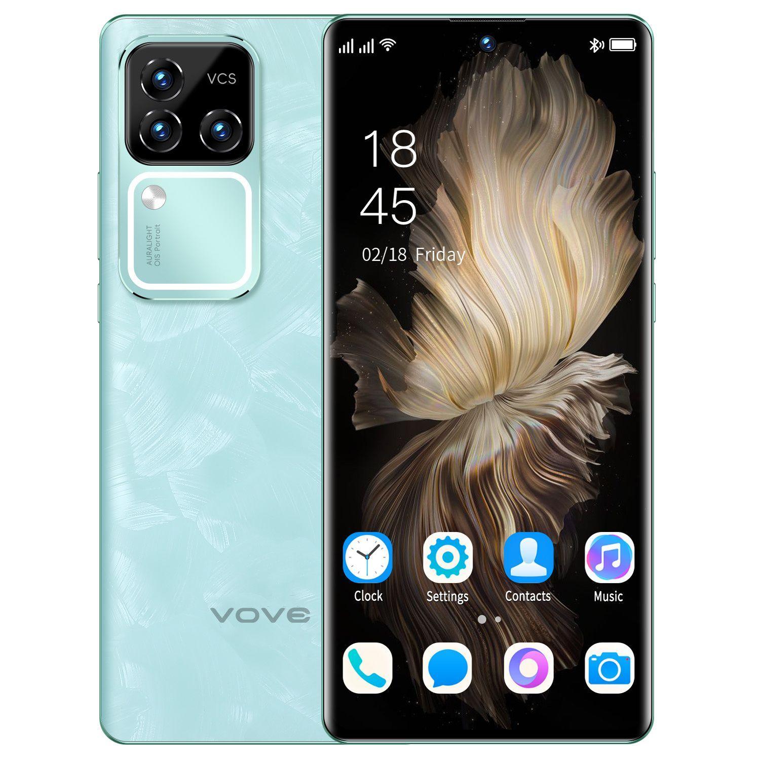 vove Смартфон Новый 5G смартфон S18 pro 6.78 дюймов полный экран, 8+256gb ROM,8 ядер, русское меню, с защитной пленкой Global 8/256 ГБ, зеленый