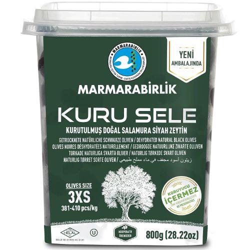 Вяленые маслины корзинные, сухие, серия "Kuru Sele", MARMARABIRLIK, калибровка 3XS, 800 гр