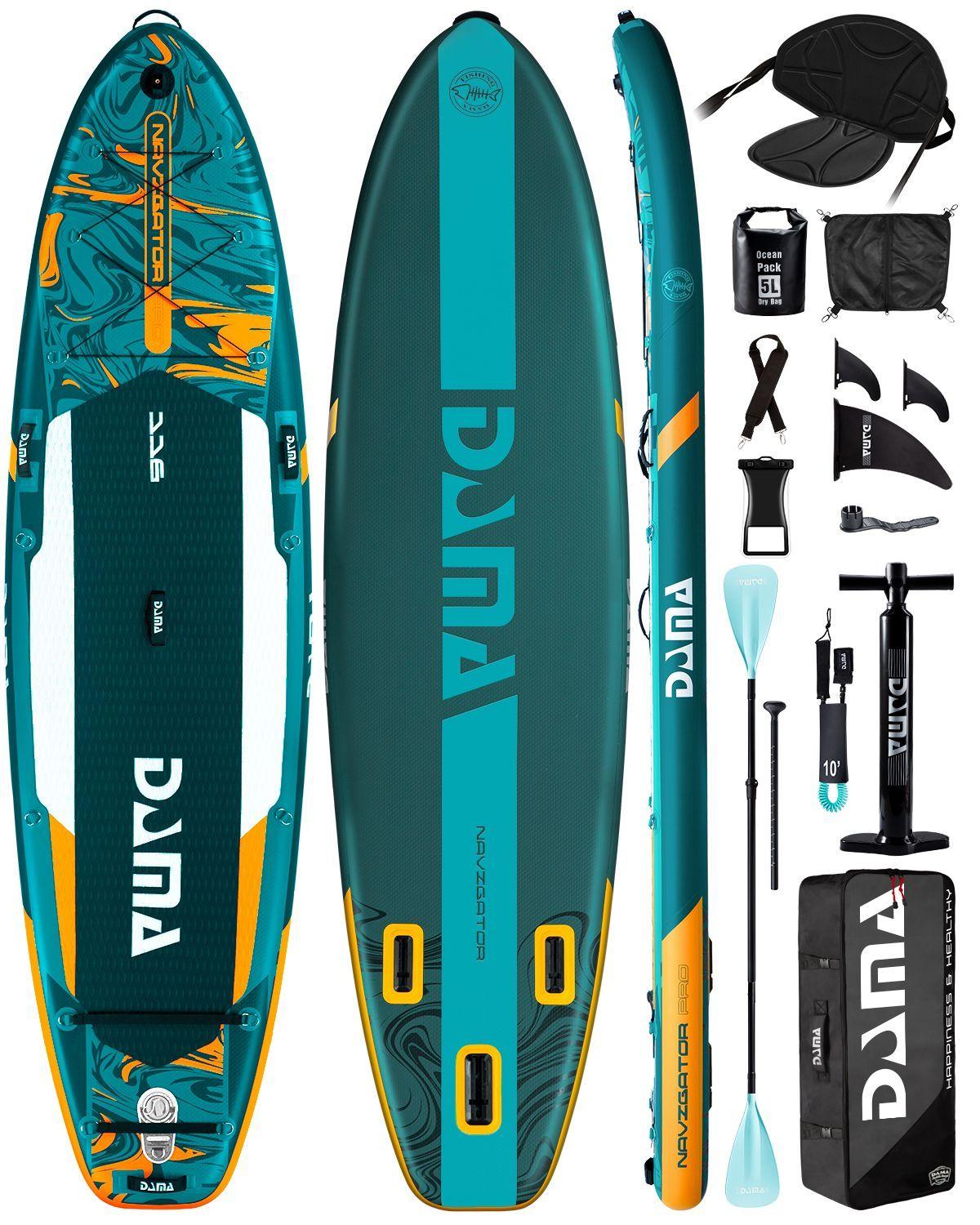 Надувная двухслойная SUP-доска DAMA NAVIGATOR NEW PRO 11,6" 350*88*15 см / Сап доска для серфинга и отдыха на воде