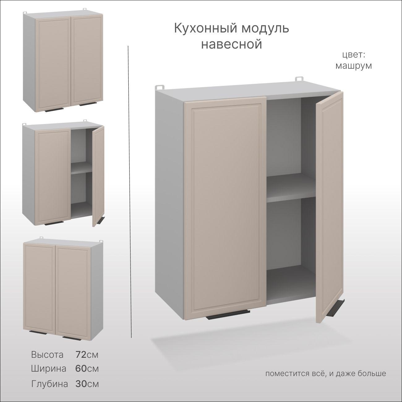 Шкаф кухонный навесной 60 см, кухонный модуль навесной