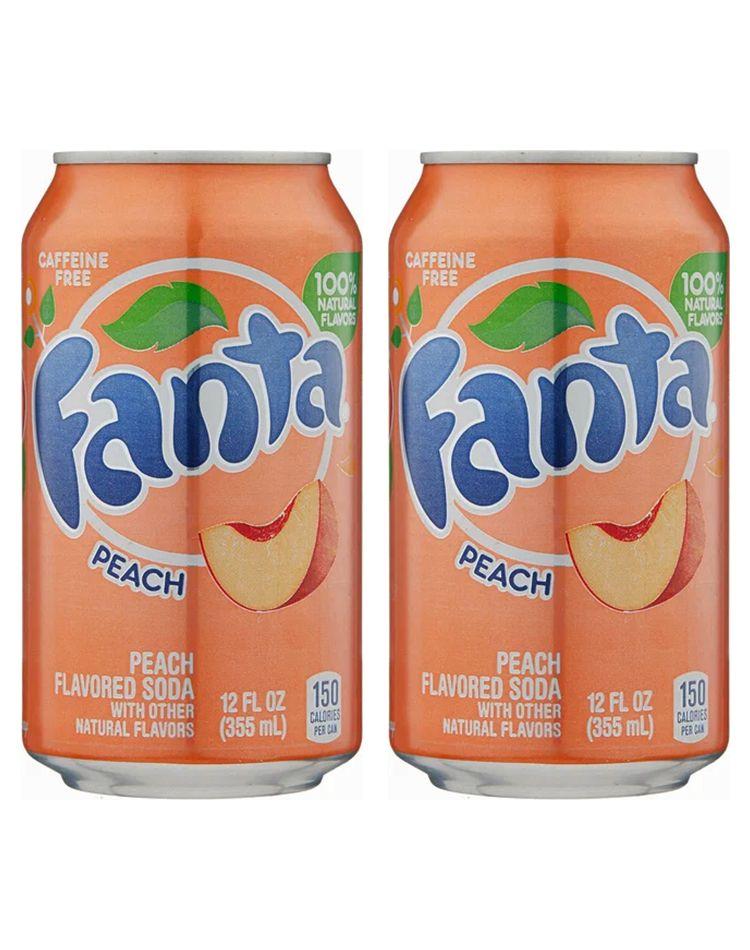 Газированный напиток Fanta Peach со вкусом персика, 2 шт x 355 мл, США