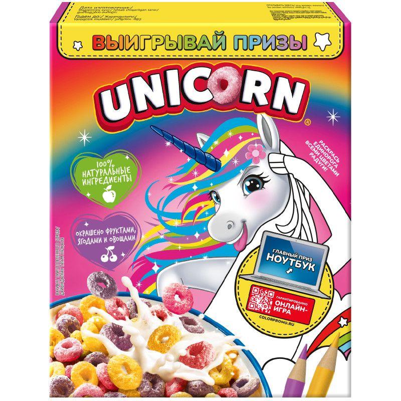 Завтрак готовый Kellogg’s Unicorn Радужные колечки с фруктовым вкусом, 195г