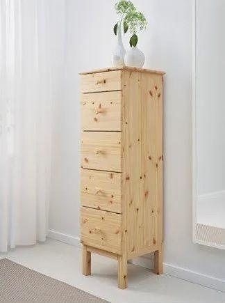 Деревянный комод IKEA TARVA ТАРВА 5 ящиков узкий, 127*48*40, массив сосны