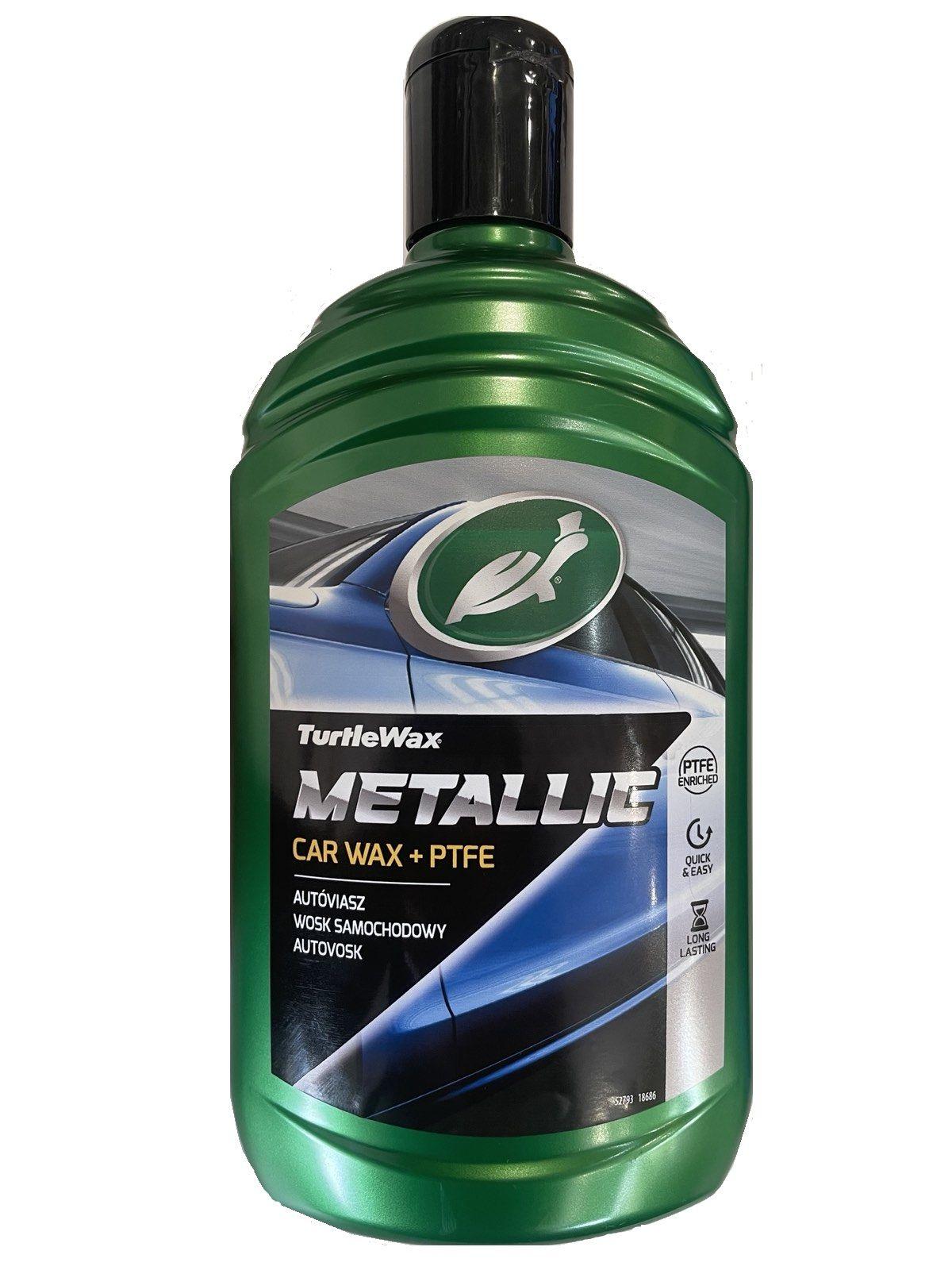 TurtleWax Metallic Wax + PTFE Восковой бесцветный автомобильный полироль "Металлик" 500мл 52793