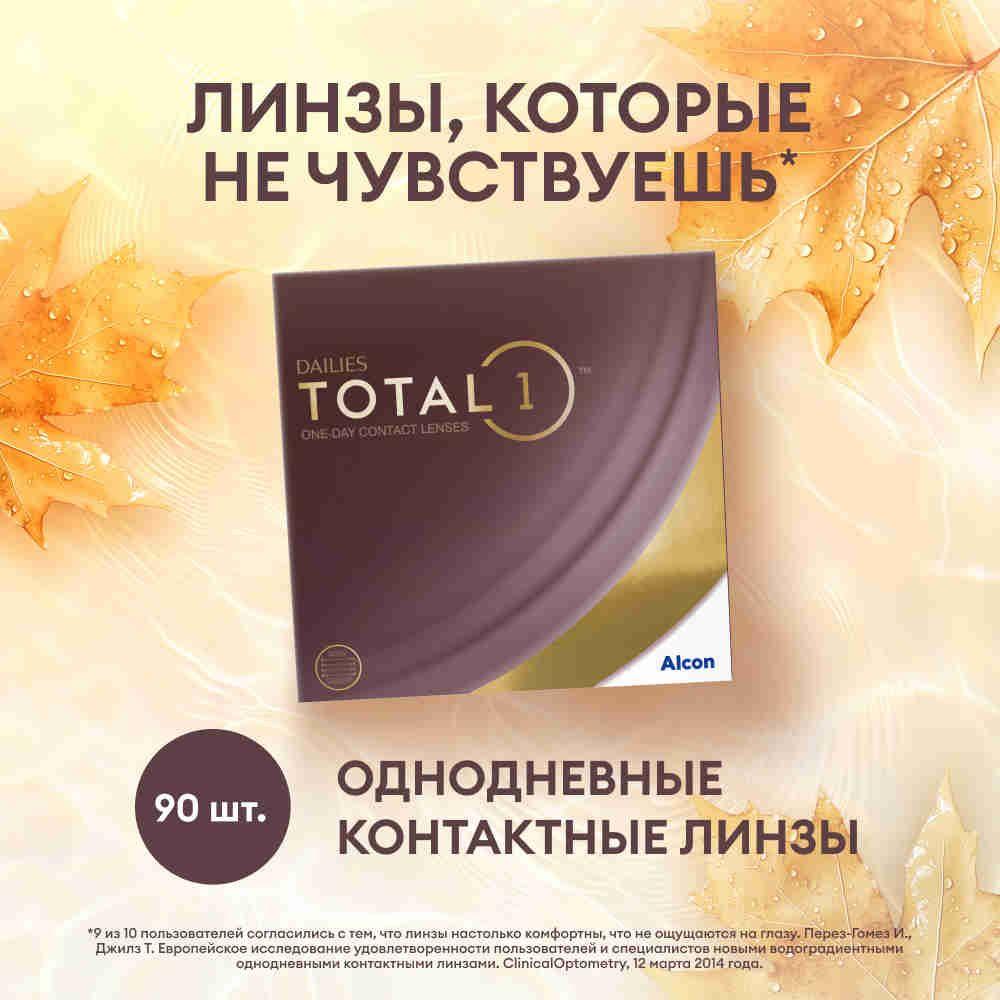 Alcon Контактные линзы DAILIES TOTAL1, 90 шт., -2.50 / 8.5/ 1 день, однодневные