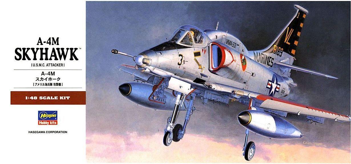 Hasegawa | Hasegawa A-4M Skyhawk, 1/48, Сборная модель, PT33