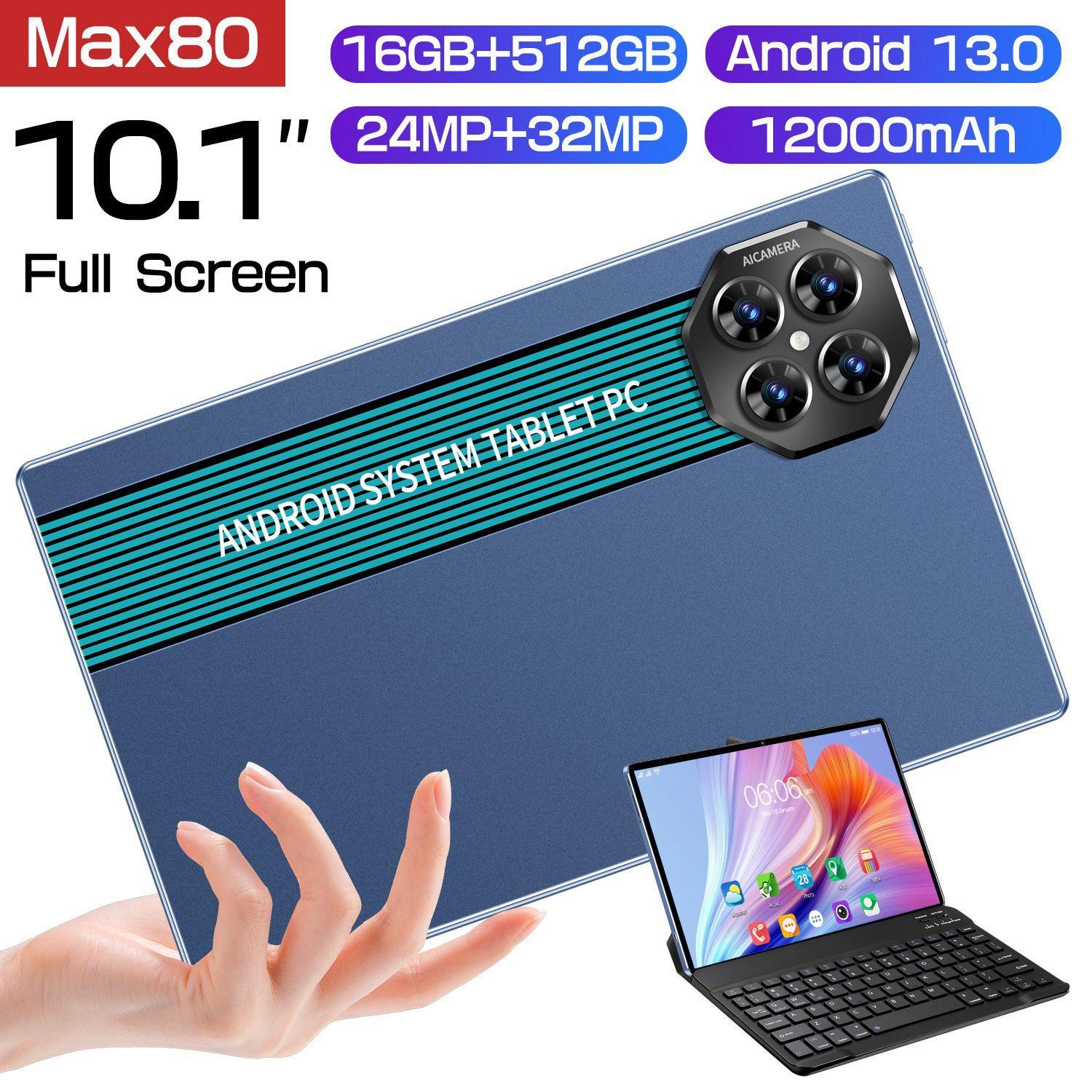 Планшет Max80, 10.1" 8 ГБ/256 ГБ, голубой