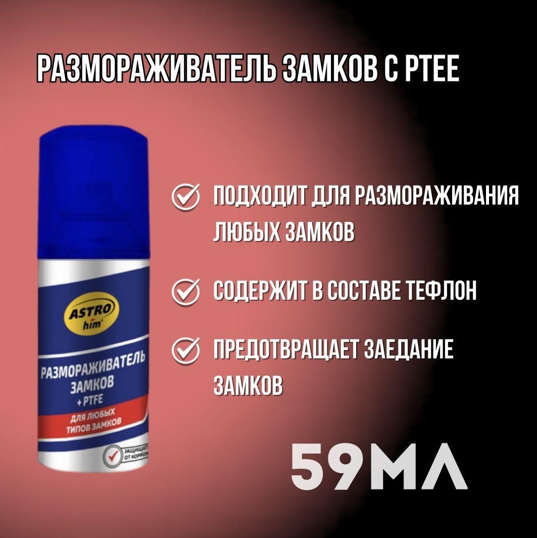 Размораживатель замков с PTFE, аэрозоль, 59мл ASTROhim