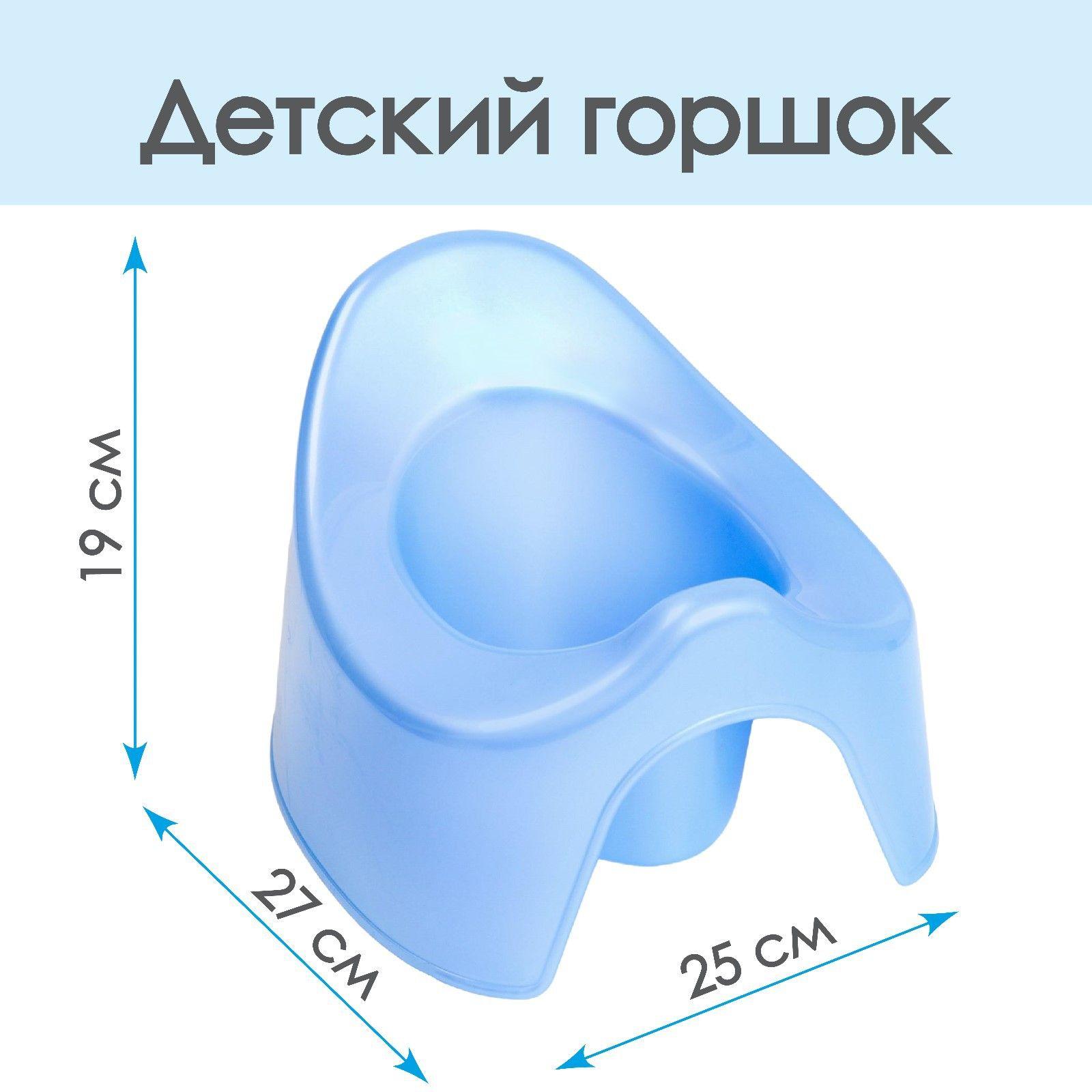 Горшок детский / цвет голубой перламутр / для мальчика и девочки