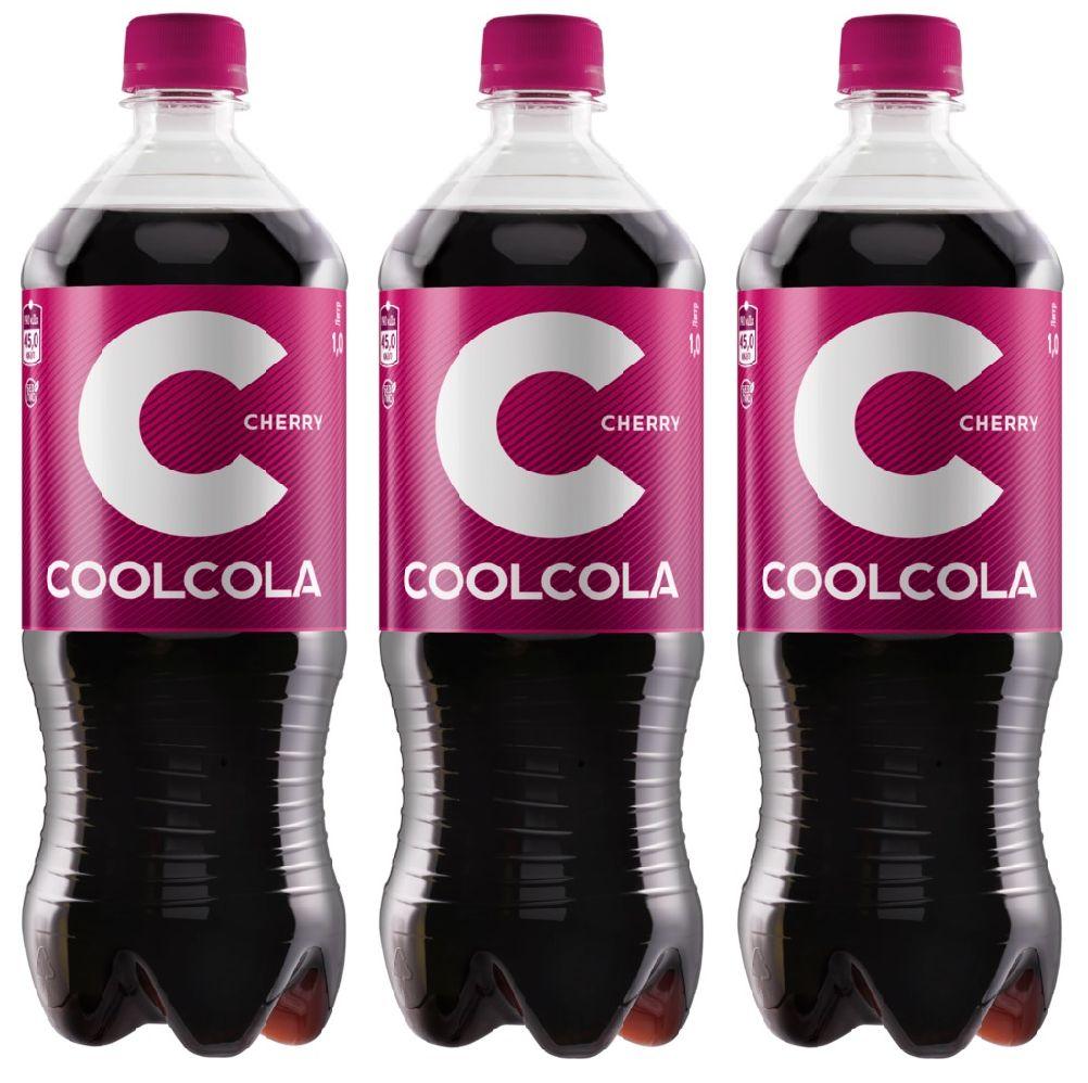 Напиток газированный Cool Cola Cherry, 3 шт по 1 л