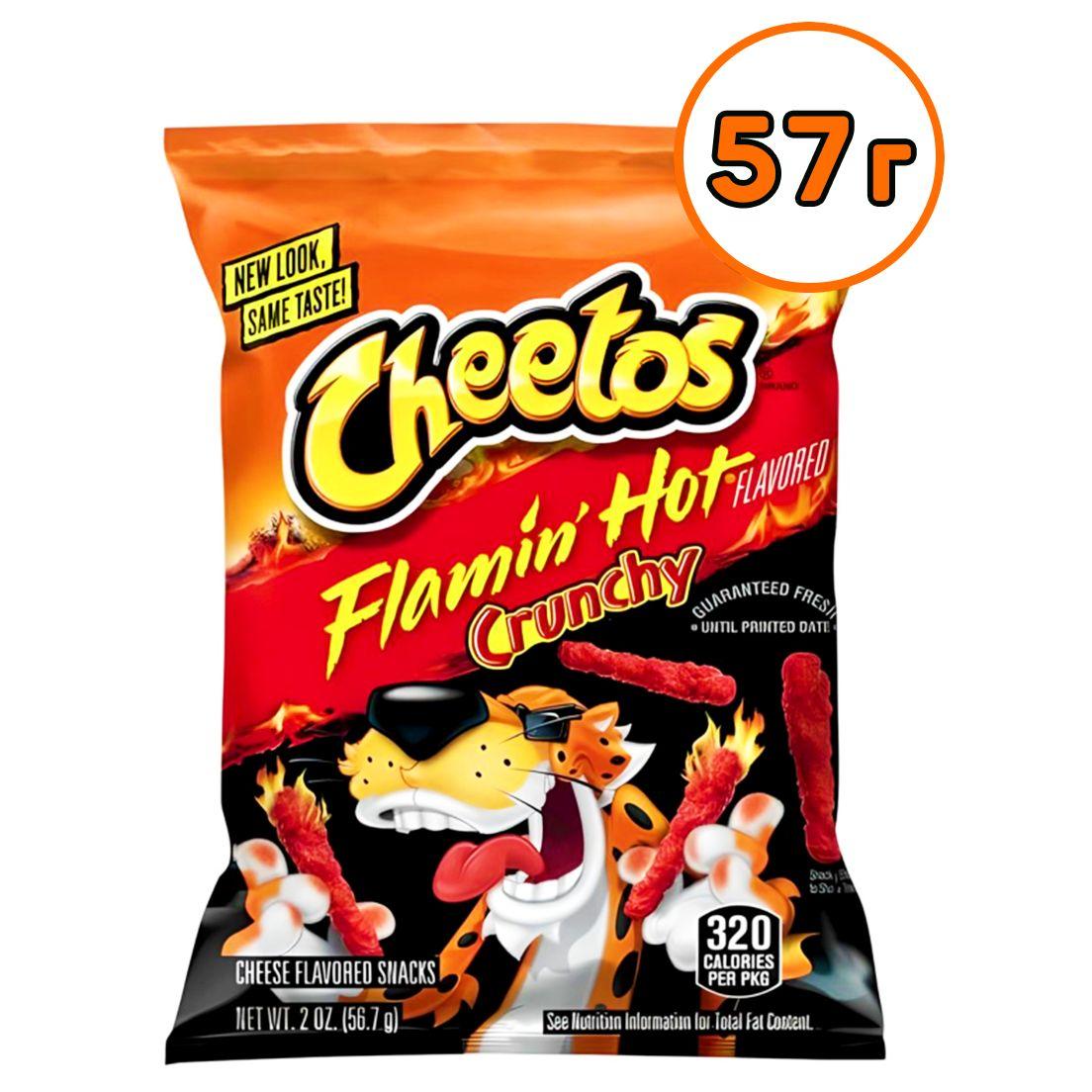 Кукурузные чипсы Cheetos Flamin' Hot Crunchy ОСТРЫЕ со вкусом сыра 1 шт. 56.7 г США