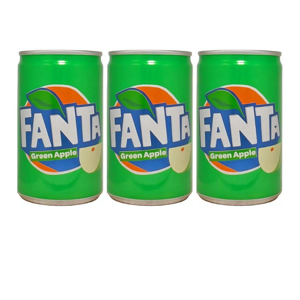 Газировка Fanta Зеленое Яблоко Набор 3 шт по 150 мл Вьетнам