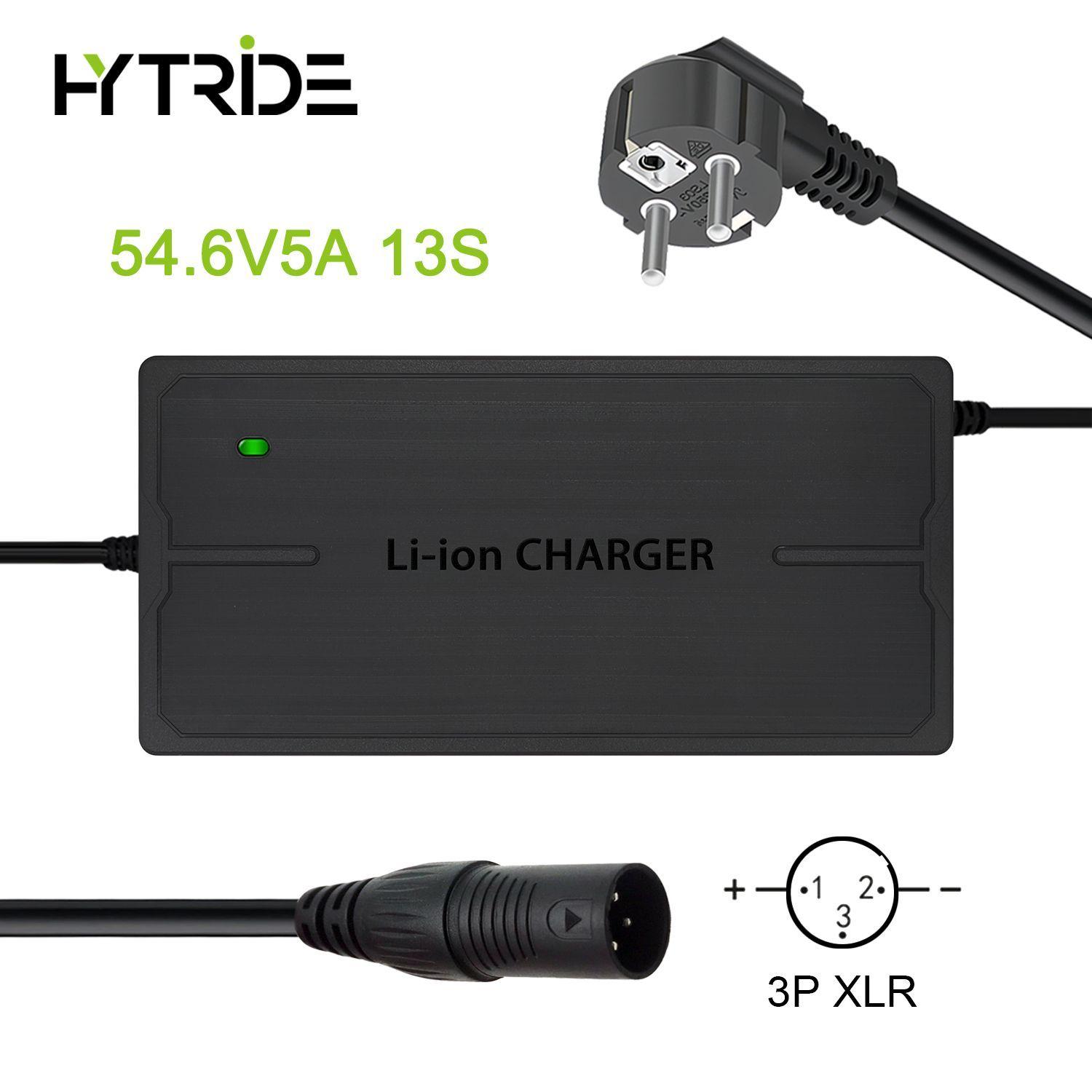 HYTRIDE 54.6V 5А Электрический самокат, 13S 48V литиевая батарея, XLR зарядное устройство для электровелосипеда, Для Kugoo, Halten