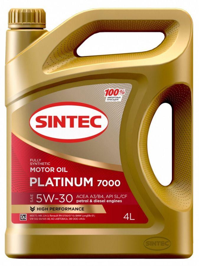 SINTEC Platinum 7000 5W-30 Масло моторное, Синтетическое, 4 л