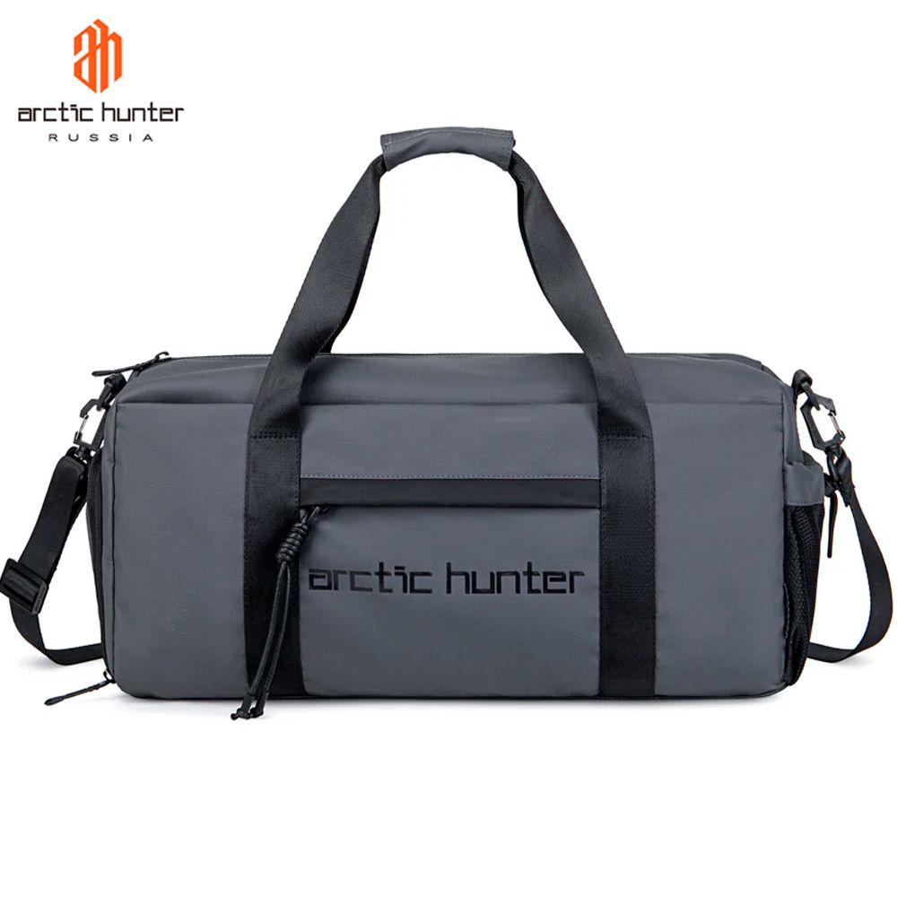 Arctic Hunter ah | Сумка спортивная мужская для тренировок и фитнеса, сумка дорожная ручная кладь LX00537 серая