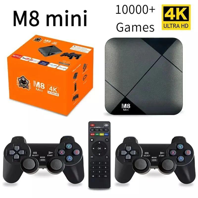 Игровая консоль M8 Mini Dual System 10000 игр, смарт ТВ приставка к телевизору Android 10