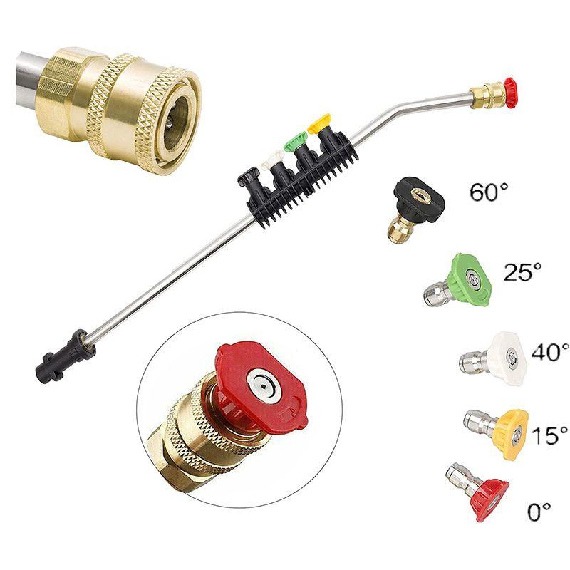 Мойка высокого давления, струйная насадка, палочка + 5 насадок, замена для Karcher