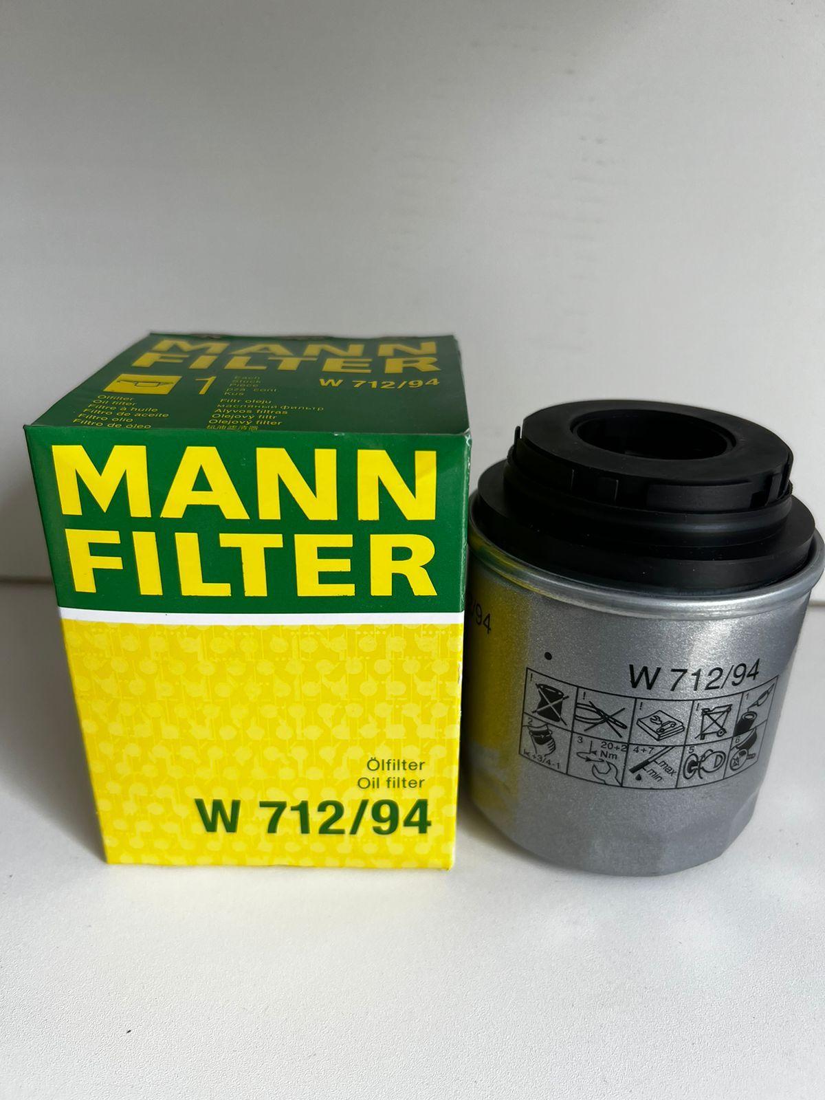 MANN FILTER Фильтр масляный арт. W712/94, 1 шт.