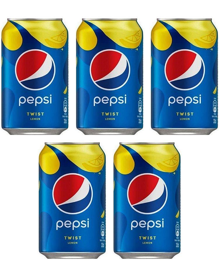 Газированный напиток Pepsi Lemon Twist, 5 шт x 330 мл