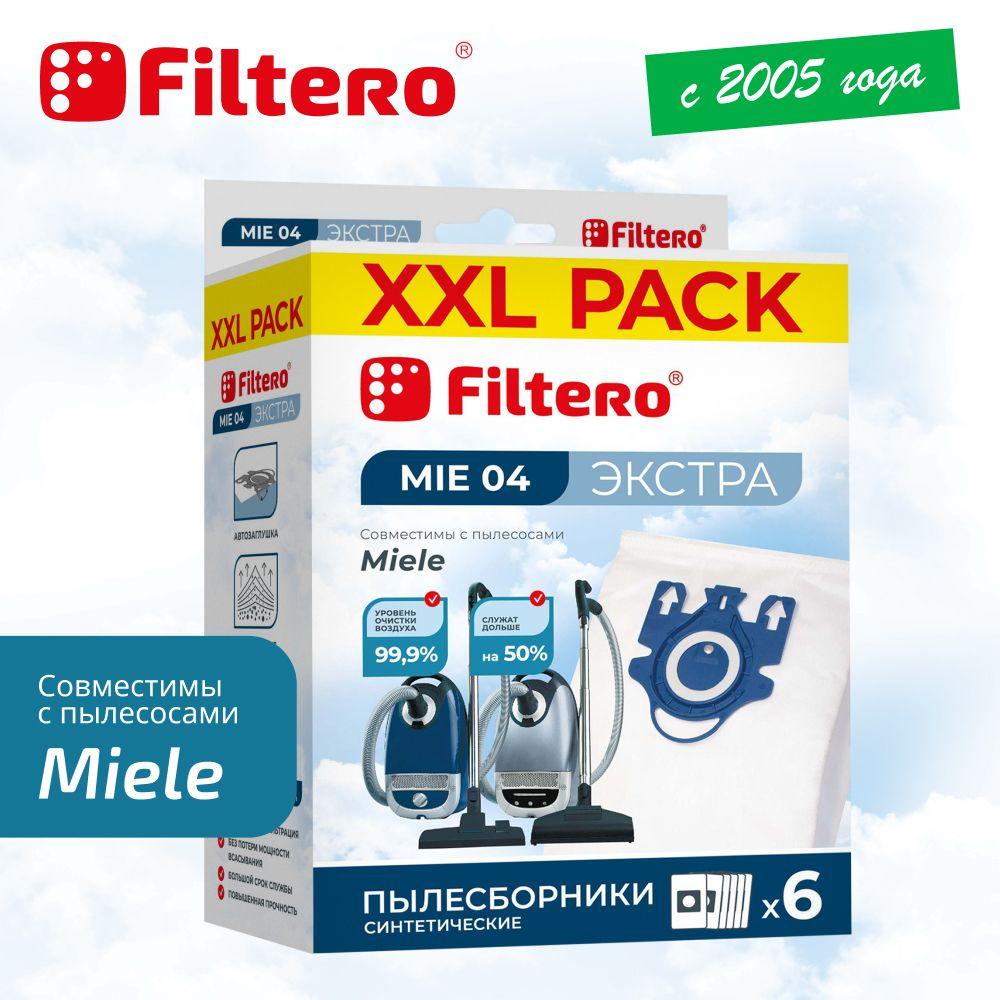 Мешки-пылесборники Filtero MIE 04 XXL Pack Экстра, совместимы с пылесосами Miele (Миле), синтетические, 6 штук