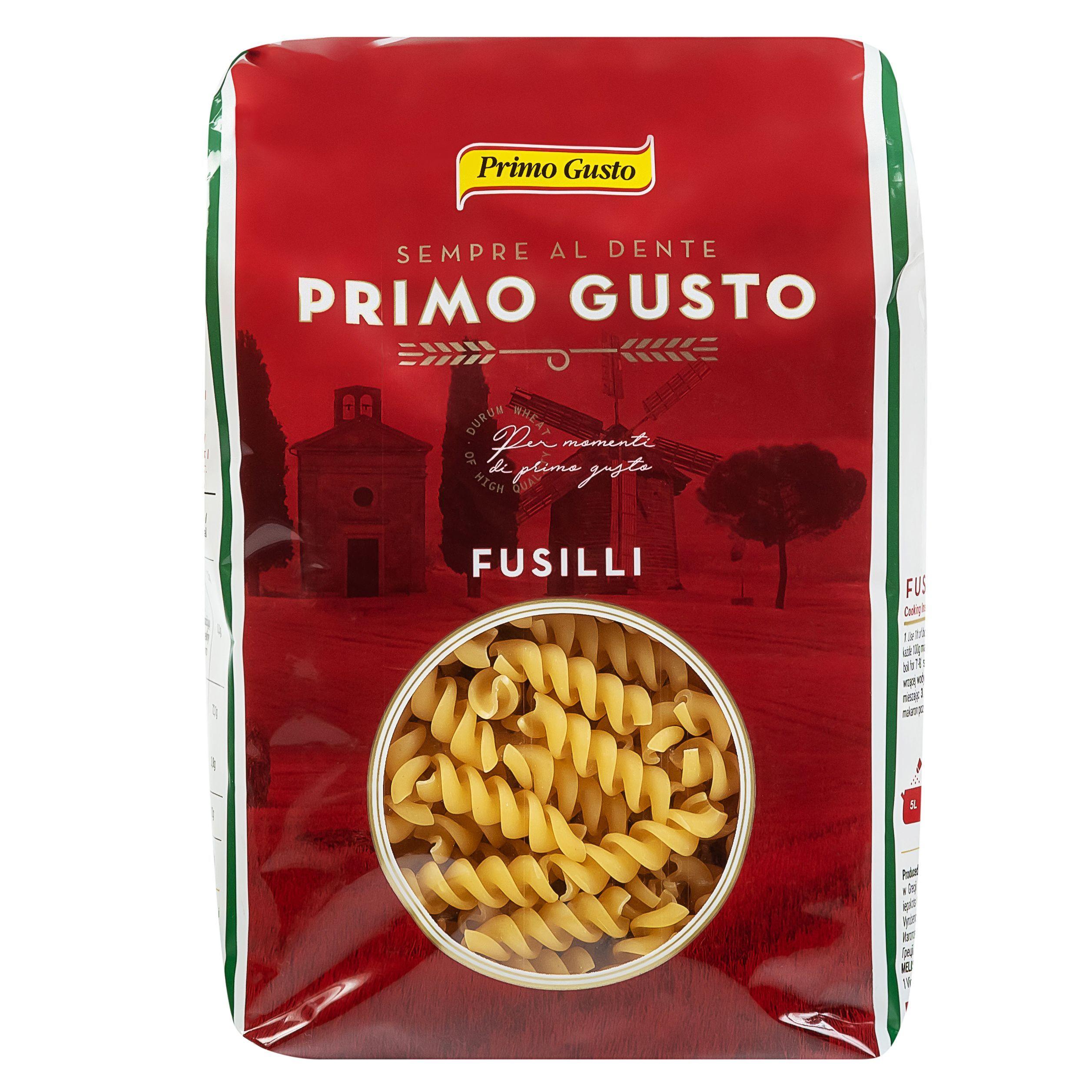 Макароны PRIMO GUSTO из твёрдых сортов пшеницы Фузилли (FUSILLI), Греция