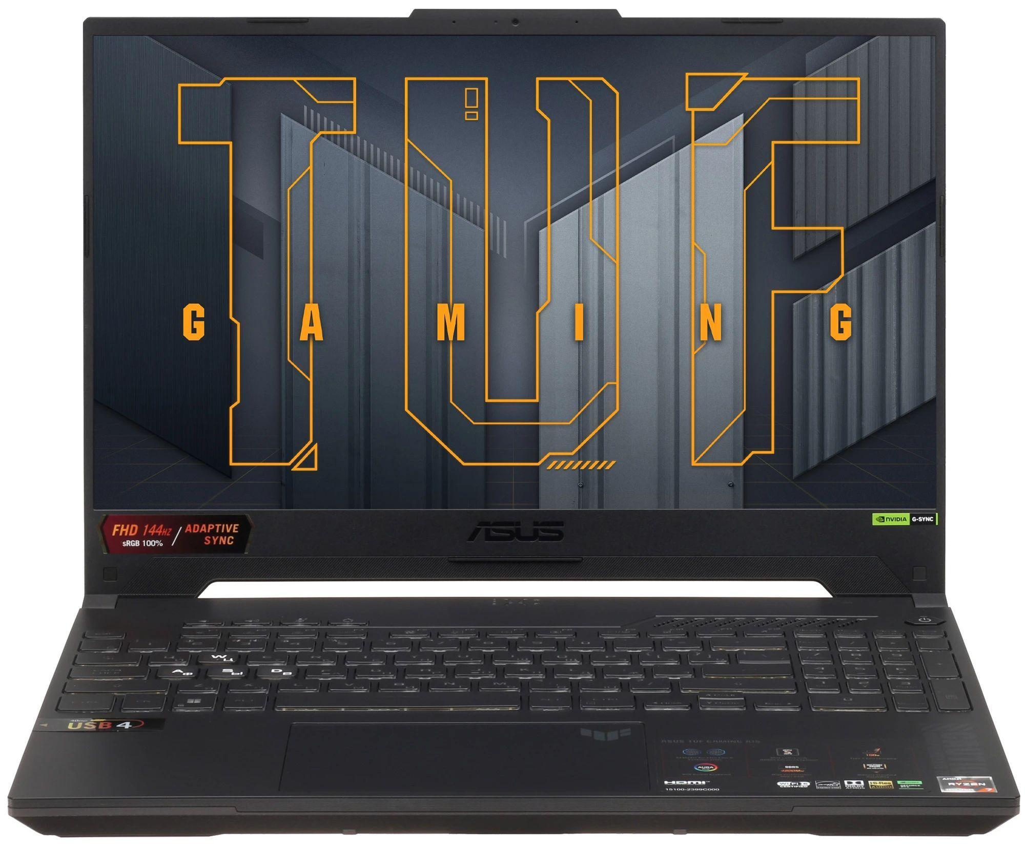 ASUS ASUS TUF Gaming A15 FA507NV-LP020, 1920x1080, IPS, AMD Ryzen 7 7735HS, RAM 16 ГБ, SSD 1000 ГБ, GeForce RTX 4060 - 8 ГБ, без ОС, серый Игровой ноутбук 15.6", AMD Ryzen 7 7735HS, RAM 16 ГБ, SSD 1000 ГБ, NVIDIA GeForce RTX 4060 для ноутбуков (8 Гб), Без системы, (90NR0E85-M004T0), серый, Русская раскладка