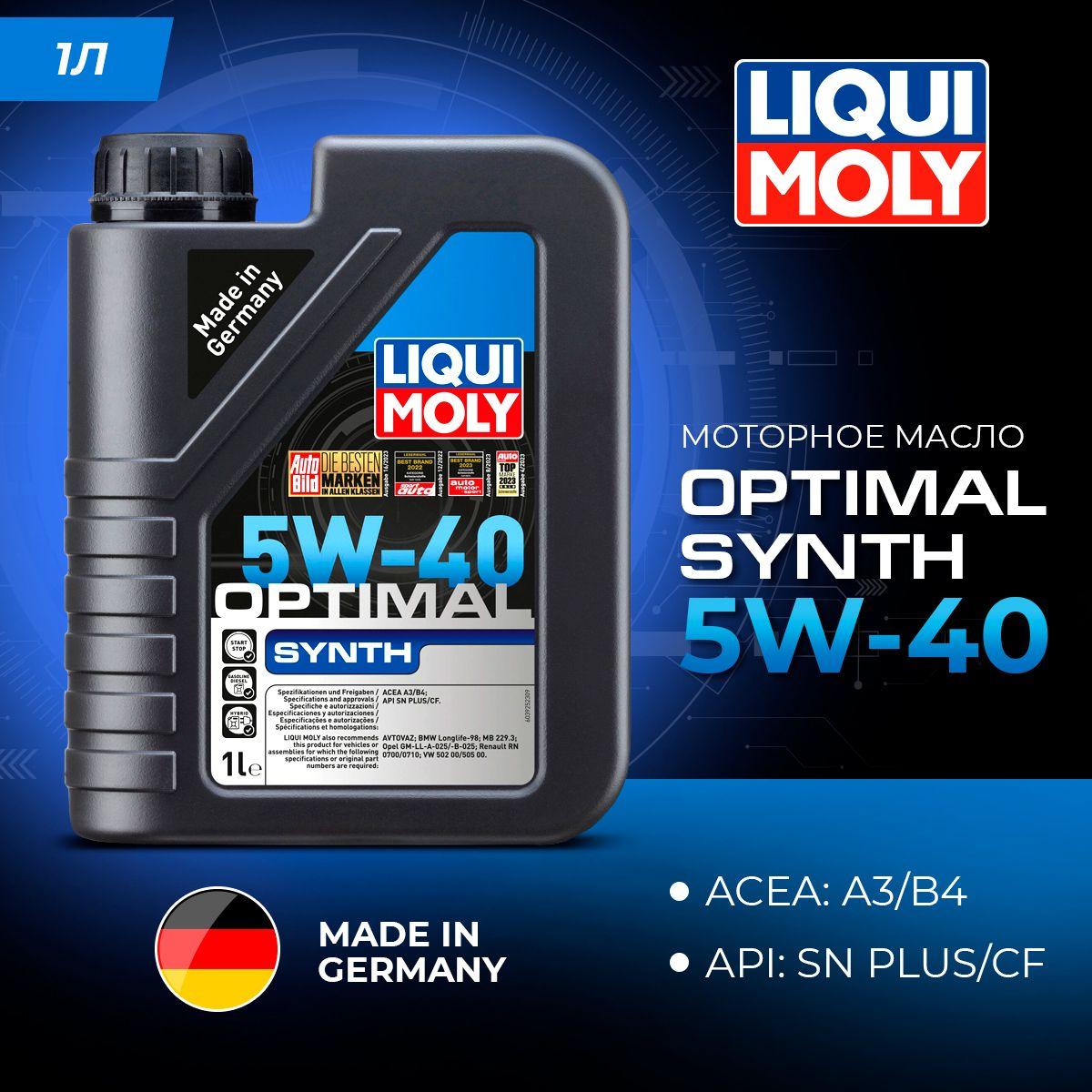 Liqui Moly OPTIMAL SYNTH 5W-40 Масло моторное, Синтетическое, 1 л