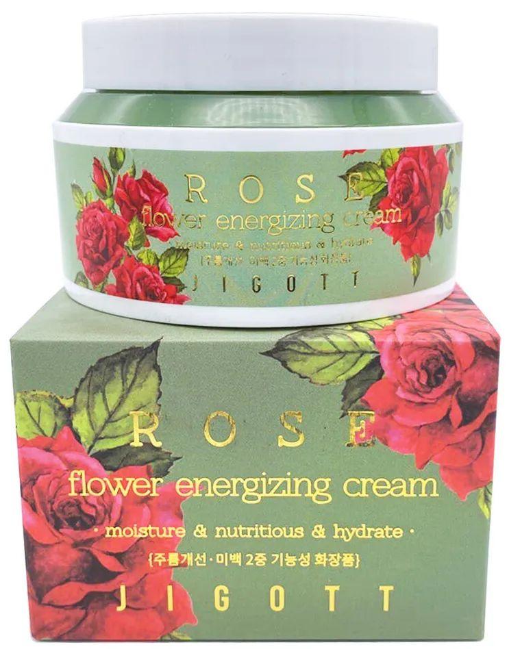 JIGOTT Крем для лица Роза Rose Flower Energizing Cream, 100 мл