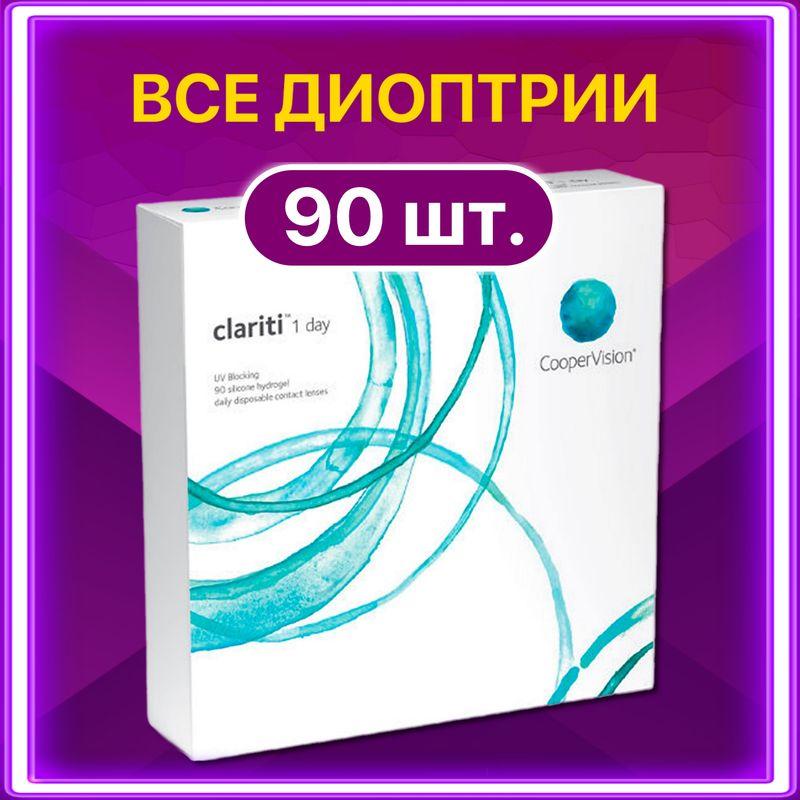 Контактные линзы для глаз Clariti 1 Day / Однодневные Кларити / 90 шт 8.6 -1.00